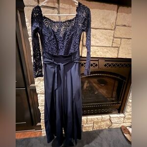 Stunning jumpsuit, Deep navy with lace detailing